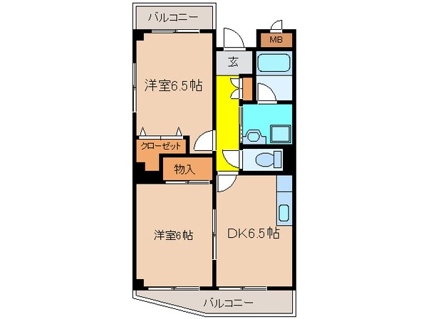 サンセール谷上の物件間取画像